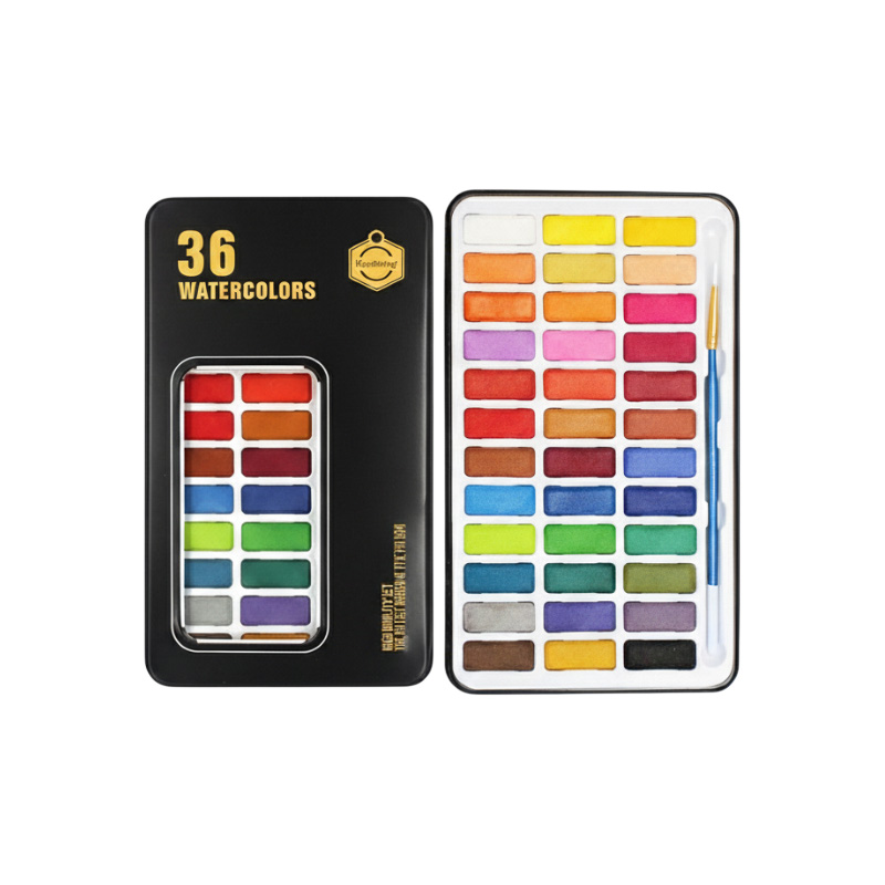 Picture of Keep Smiling Water Colours Cake Paint 36 Color Box For Professional Watercolor Painting - Water Color