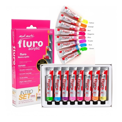 Picture of Fevicryl Water Based Glass Colour Kit 10 Or 6 Color for Glass Painting - water color
