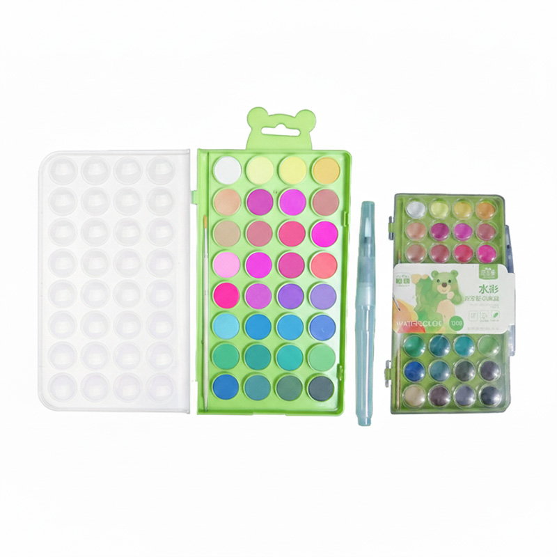 Picture of 36 Colour Watercolor Cake Paint with Brush Pen for Painting and Drawing