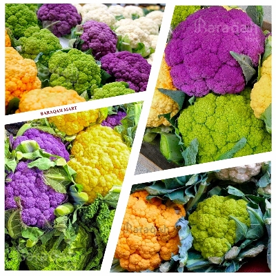 Picture of Hybrid Cauliflower Seed 4 color mix 20pcs Zipper
