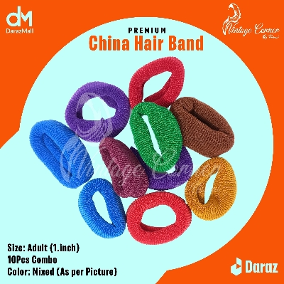 Picture of Premium Quality China Hair Band 10 pcs Combo For Adults
