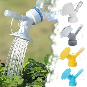 Picture of 2 In 1 Bottle cap sprinkler Dual Head Bottle watering spout Double watering Nzzule for indoor scedling plant Garden