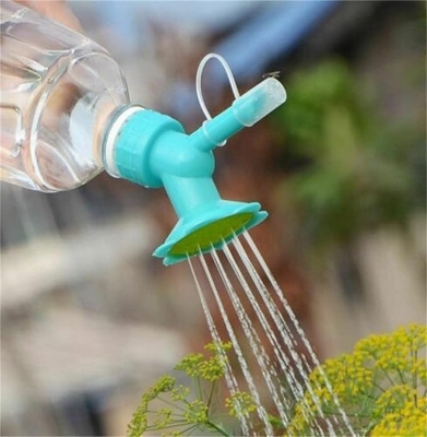 Picture of 2 In 1 Bottle cap sprinkler Dual Head Bottle watering spout Double watering Nzzule for indoor scedling plant Garden