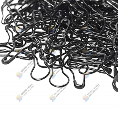 Picture of Hijab pin 100 pcs BLACK Metal Coilless Hijab Safety Pins