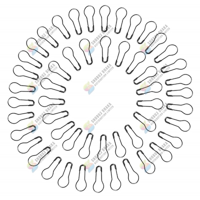 Picture of Hijab pin 100 pcs BLACK Metal Coilless Hijab Safety Pins