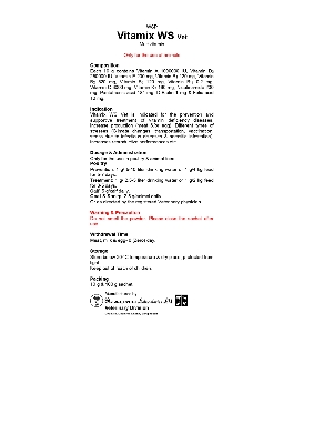 Picture of VITAMIX WS Vet 10gm Pack For Any Bird, Pigeon Multivitamin VITAMIN & MINERAL