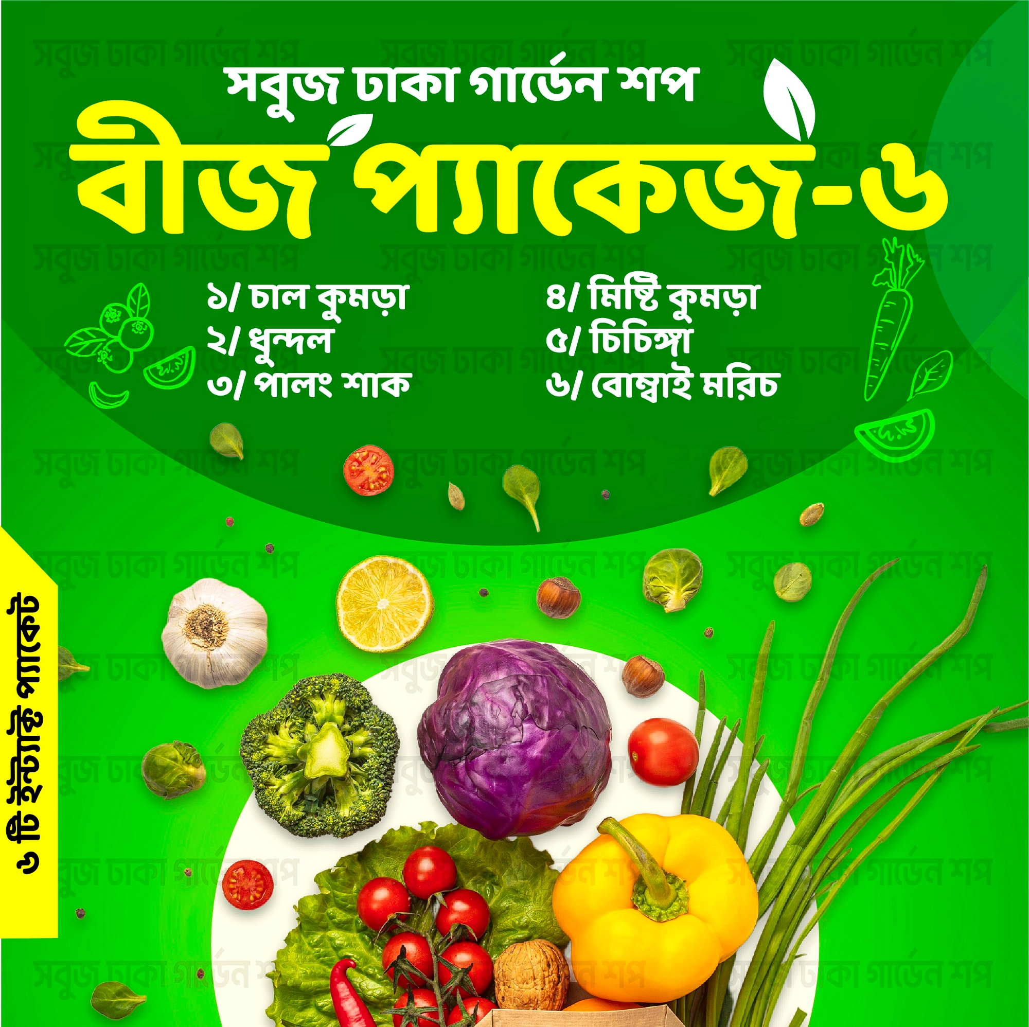 Picture of SP-6 All Season Seeds Package 6 Items Intact Pack