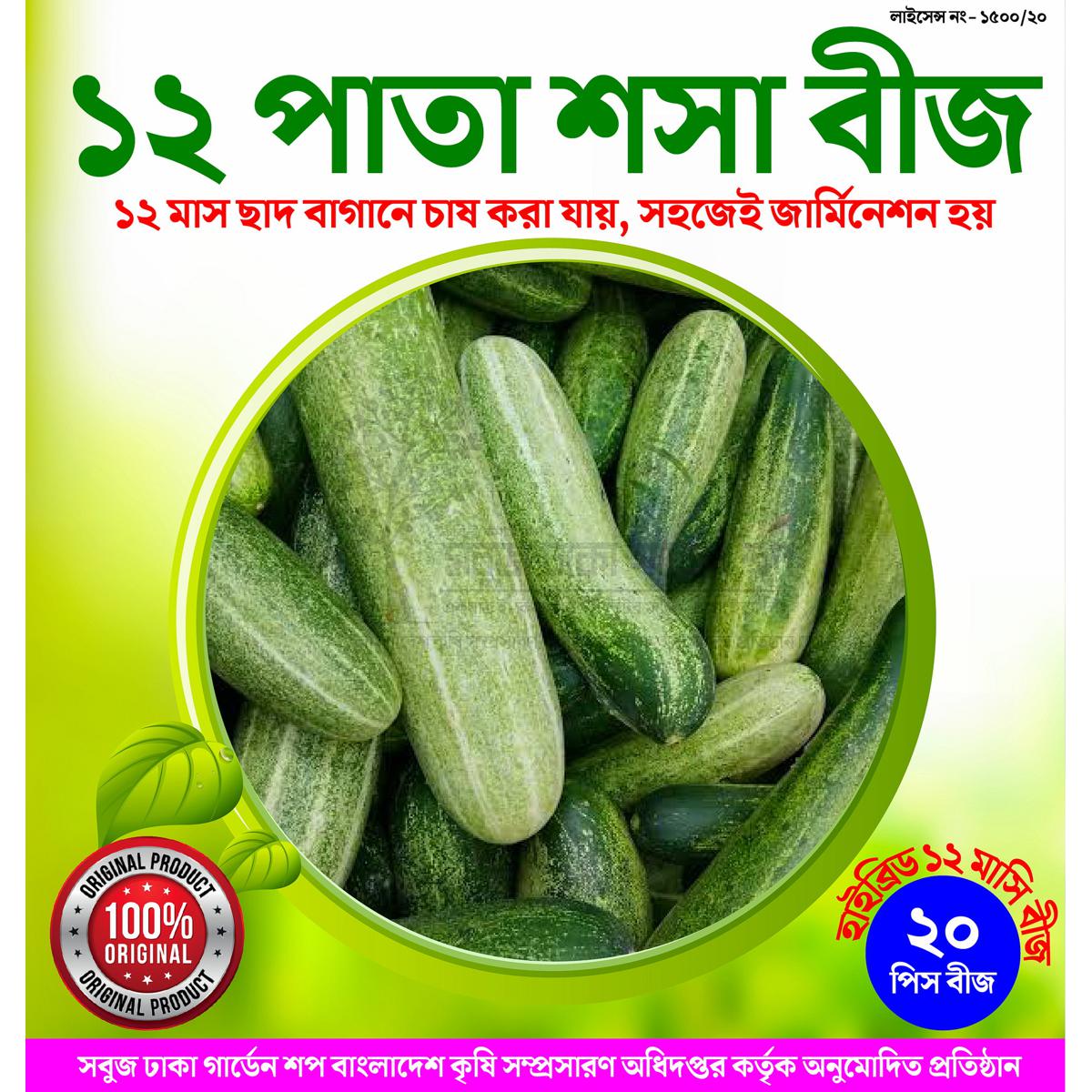 Picture of Winter Queen 12 Pata Cucumber Seeds 20pcs (Re-pack)