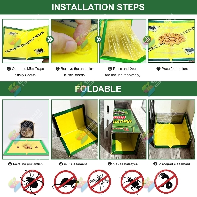 Picture of 1pc Strong Mouse Sticky Board Rat Glue Snare Trap Mice Catcher Safe RAT BAIT