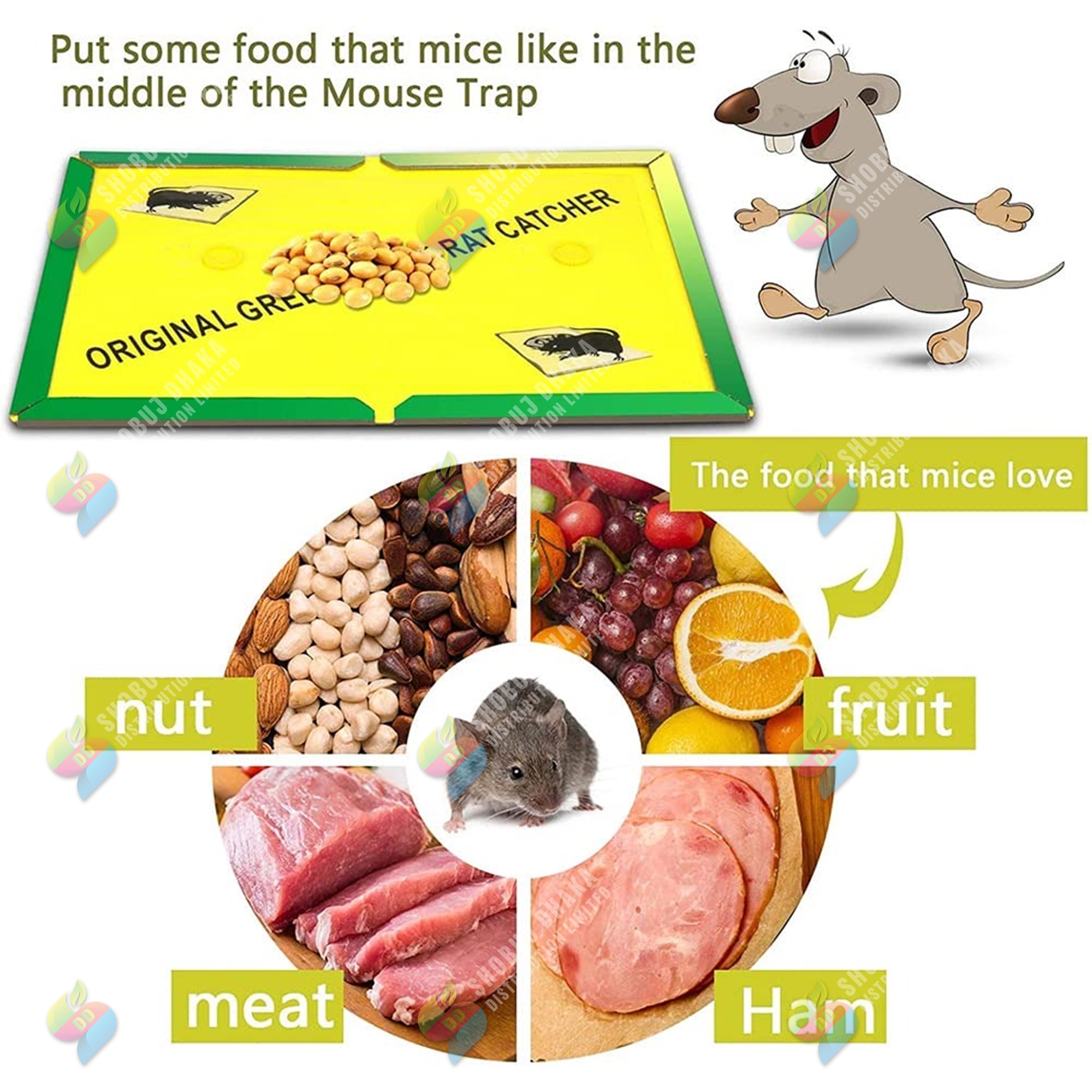 Picture of 1pc Strong Mouse Sticky Board Rat Glue Snare Trap Mice Catcher Safe RAT BAIT