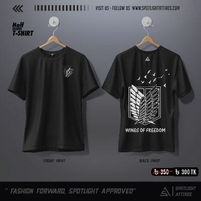 Picture of Attack on Titan Cotton Screen Printed T-Shirt