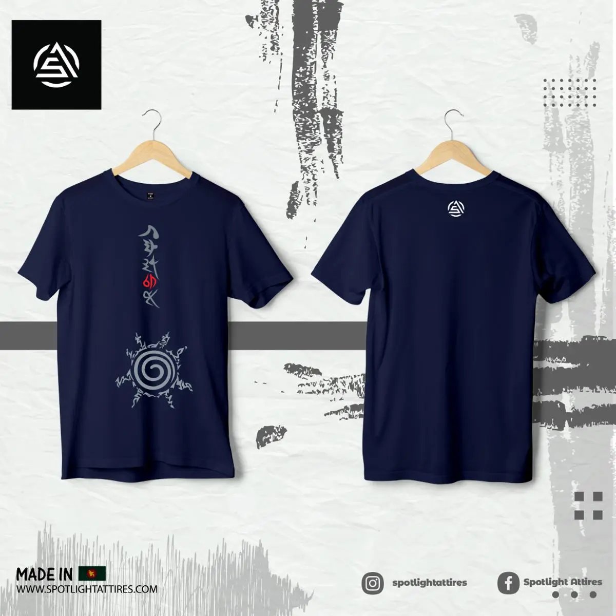 Picture of Naruto Eight Trigrams Sealing Cotton Screen Printed T-Shirt