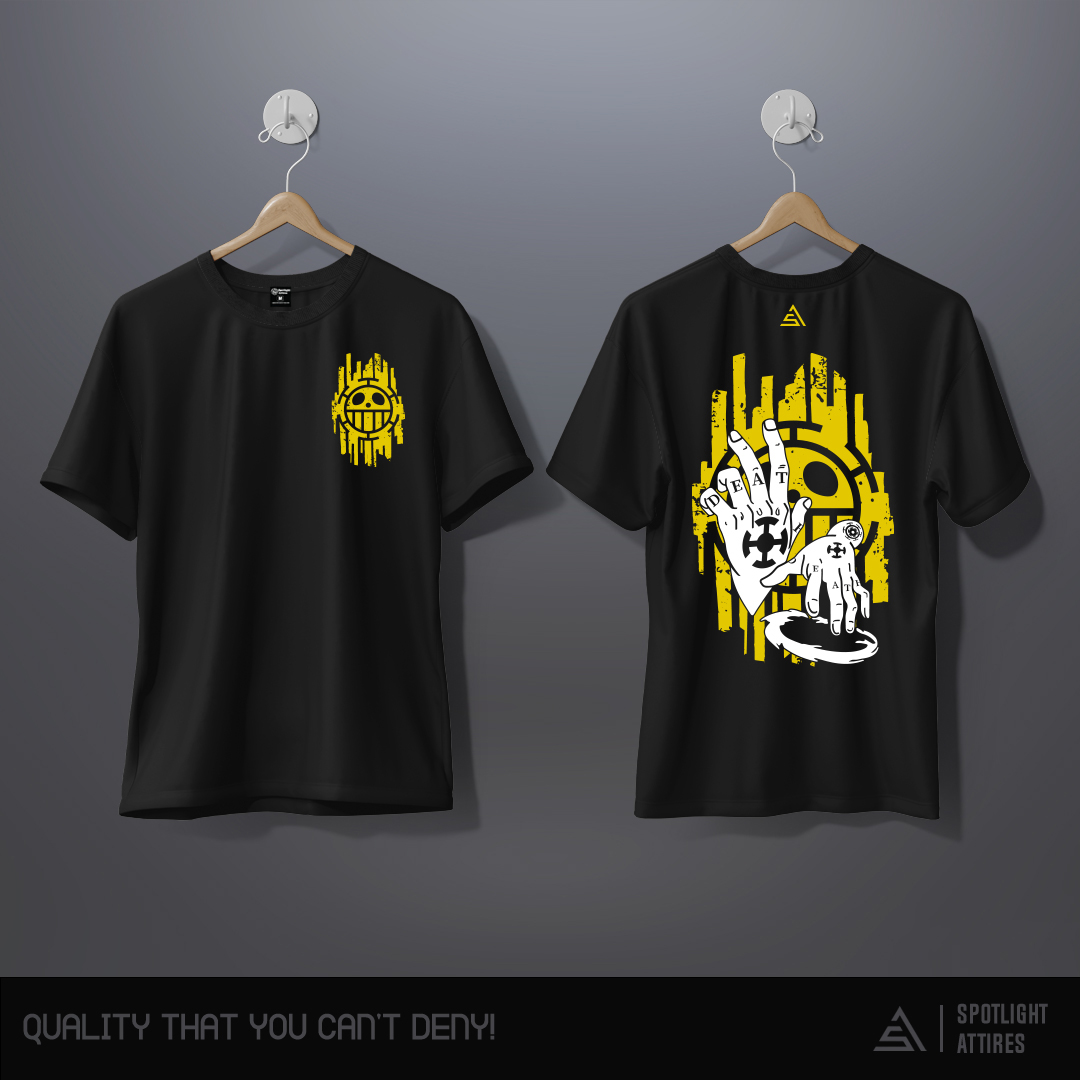 Picture of Trafalgar-D.-Water-Law Anime Cotton Screen Printed T-Shirt