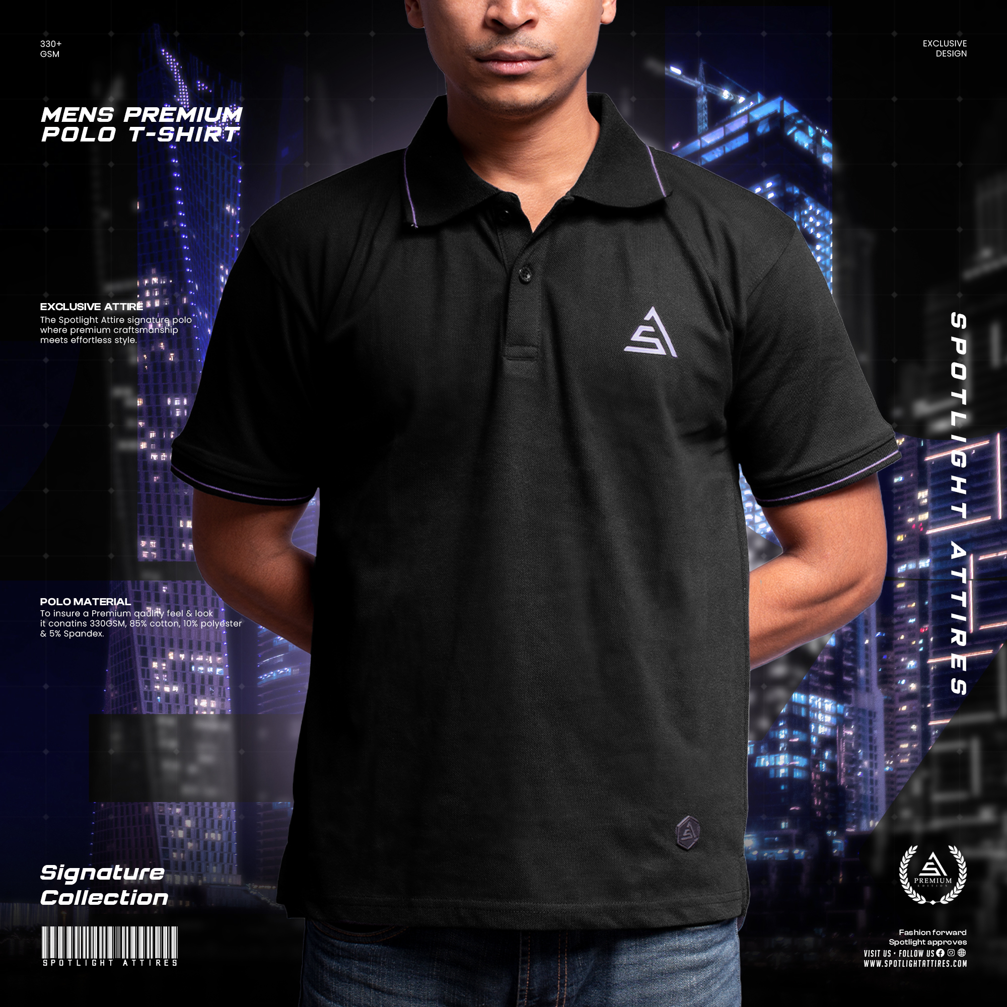 Picture of Spotlight Attires Violet Polo T-Shirt