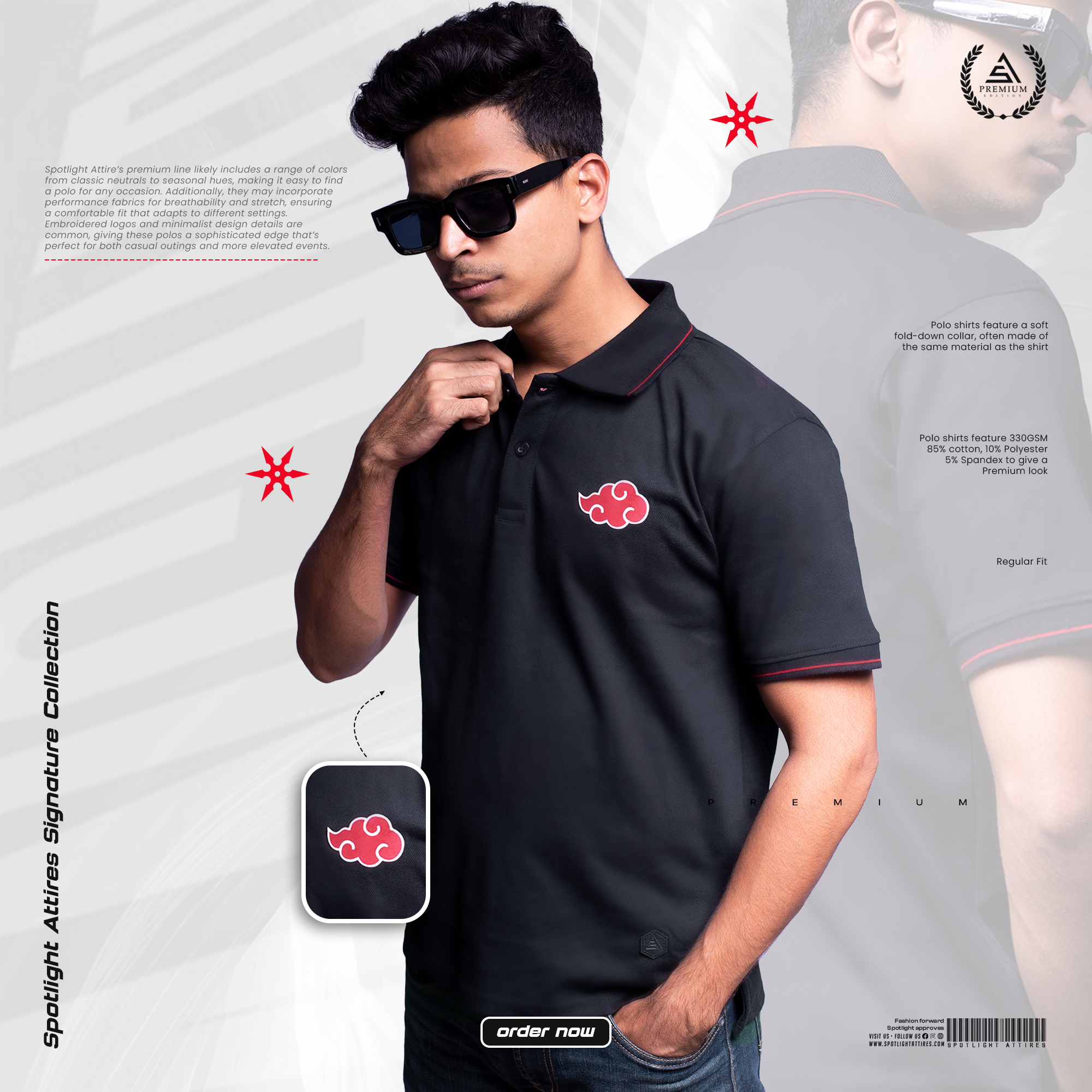 Picture of Naruto - Akatsuki Polo T-Shirt