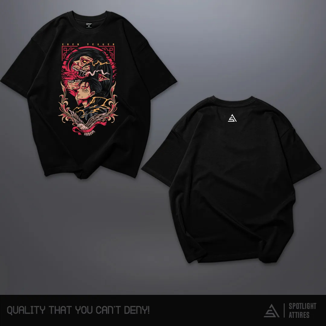 Picture of Attack On Titan -Eren Yeager Drop Shoulder T-Shirt