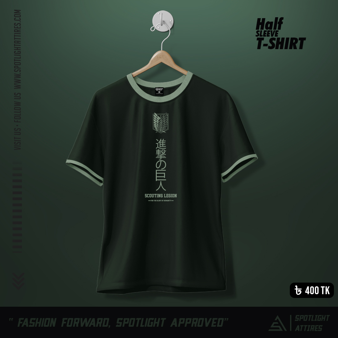 Picture of Attack On Titan - Green Printed Tshirt