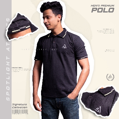 Picture of Spotlight Attires Grey STRIP Polo T-SHIRT