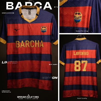 Picture of Spotlight Attires Blue Lock Jacquard Fabric Lavinho's Barcha Short Sleeve Jersey For Men (Player Version)