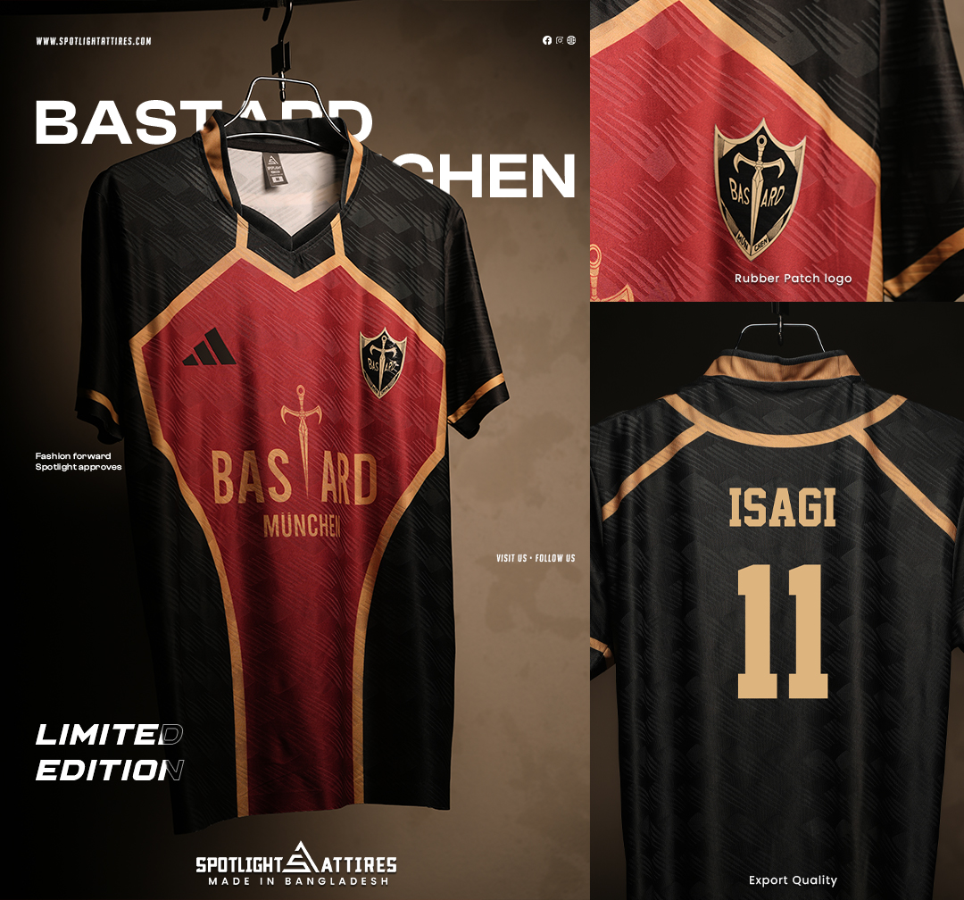 Picture of Spotlight Attires Blue Lock Jacquard Fabric Isagi's Munchen Short Sleeve Jersey For Men (Player Version)