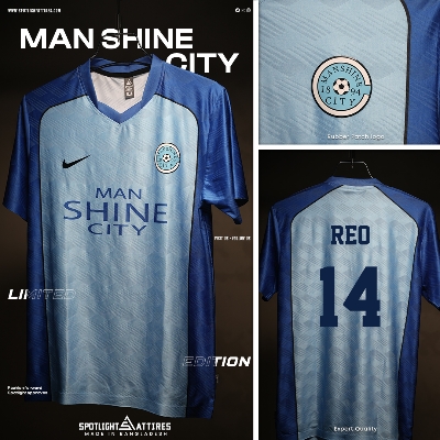 Picture of Spotlight Attires Blue Lock Jacquard Fabric Reo's Man Shine City Short Sleeve Jersey For Men (Player Version)