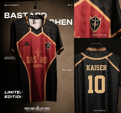 Picture of Spotlight Attires Blue Lock Jacquard Fabric Kaiser's Munchen Short Sleeve Jersey For Men (Player Version)