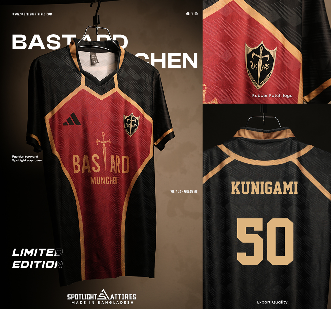 Picture of Spotlight Attires Blue Lock Jacquard Fabric Kunigami's Munchen Short Sleeve Jersey For Men (Player Version)