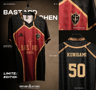 Picture of Spotlight Attires Blue Lock Jacquard Fabric Kunigami's Munchen Short Sleeve Jersey For Men (Player Version)