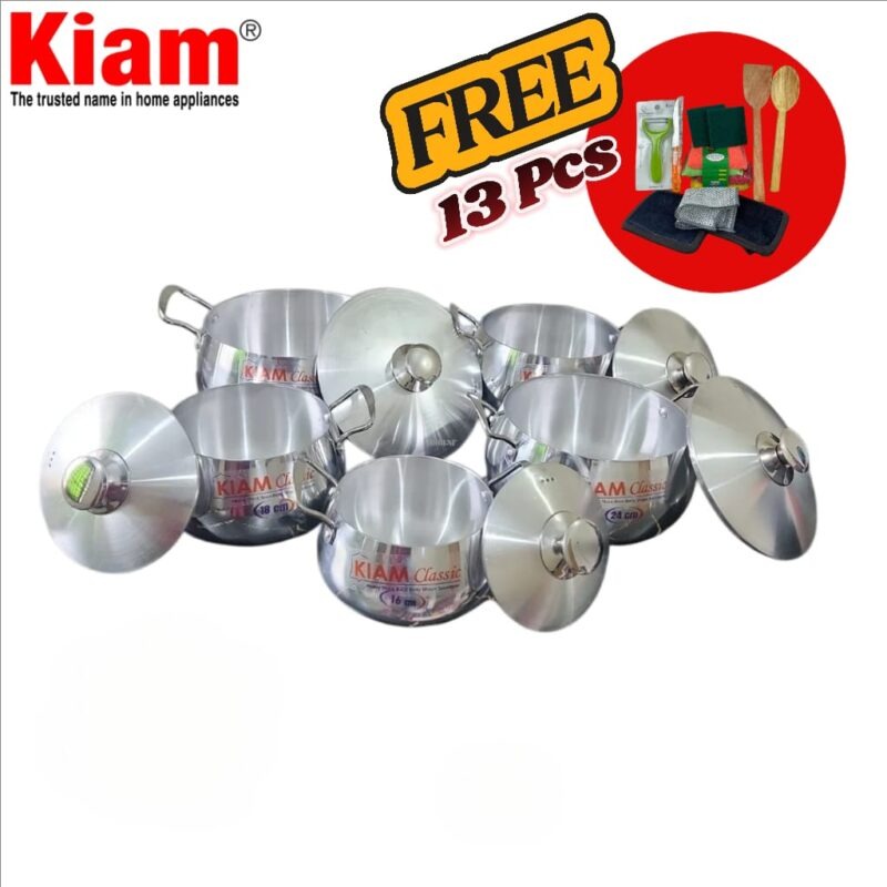 Picture of kiam belly shape saucepan 10 in 1 set
