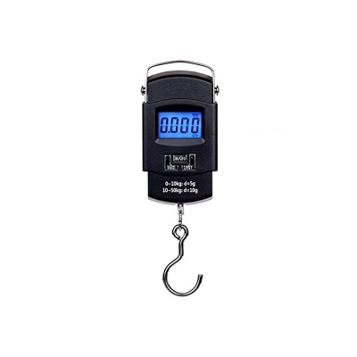 Picture of Electronic Balance Portable Hook Digital Hanging Luggage Weighing Machine with Backlite LCD Display Screen, Weight 110 lb/50 Kg(Black)