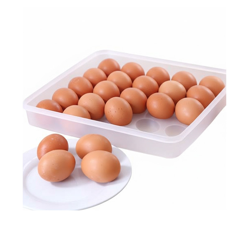 Picture of 24 Grid Egg Storage Box Kitchen Refrigerator Egg Box with Lid Fresh-keeping Case Household Plastic Fresh-keeping Box