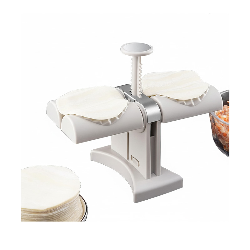 Picture of Automatic Double Head Dumpling Maker Mold Dumpling Maker Stainless Steel Dumpling Press Mold Kitchen Gadget Making Tool