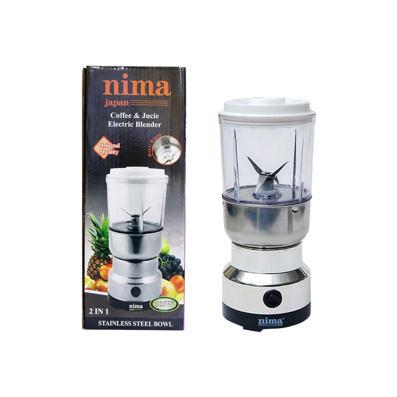 Picture of Nima Electric Mini Stainless Steel Coffee,, Spice & Nuts Grinder NM 8300 150 Juicer Mixer Grinder 150 Watts 2 Cup Capacity