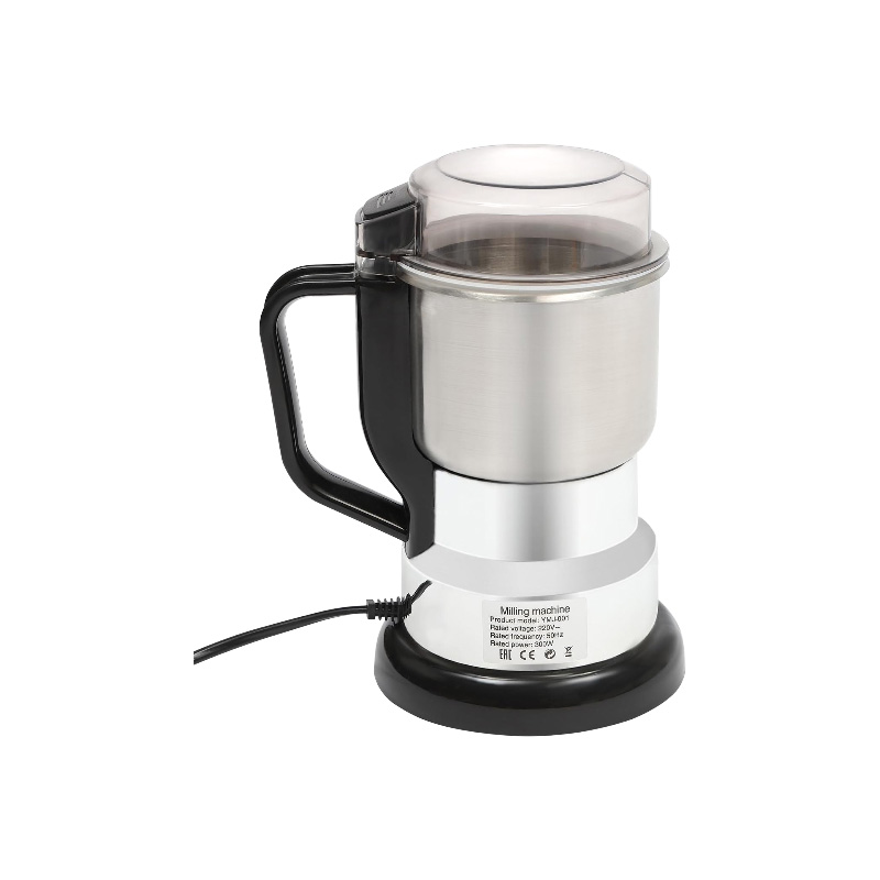 Picture of 300W Stainless Steel Electric Grain Grinder with Copper Motor, Multifunctional Spice Grinder with Transparent Lid, 500ml Ultra Fine Coffee Grinder for Coffee Beans, Spices, Cereals, Nuts