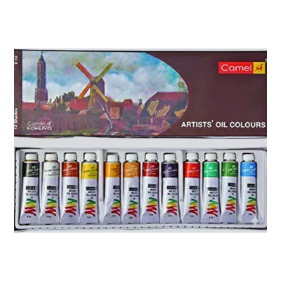 Picture of Camel Artists' Oil Colour 12 Assorted Colours Set (9ml Tubes) For Drawing