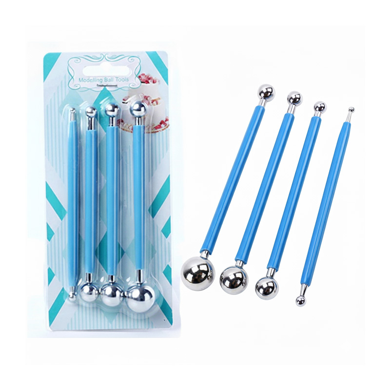 Picture of Modelling Ball Tools, Cake Fondant Tools, 4 Pcs Tools (Multicolor)