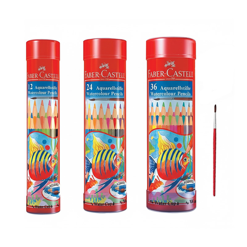 Picture of Watercolour Pencils Set Round Tin Box  12/24/36 Pcs