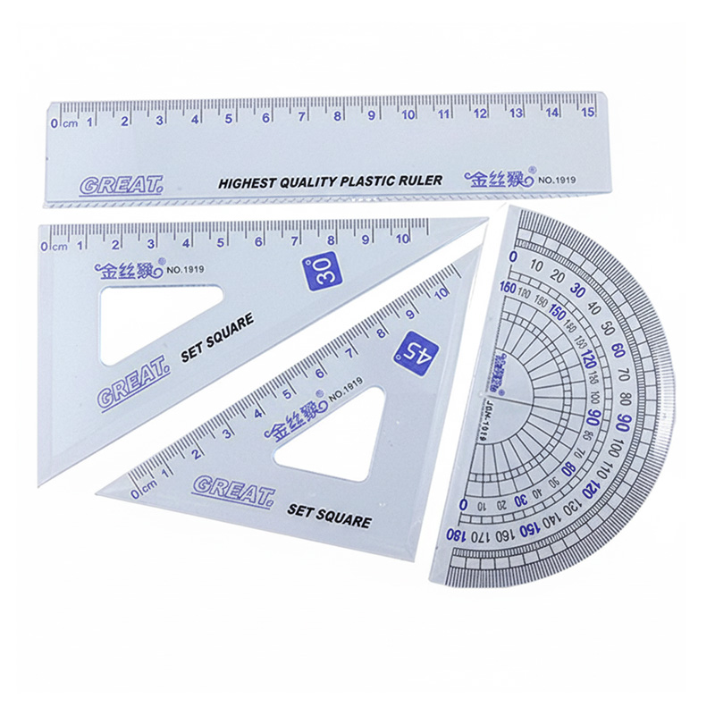 Picture of Geometry Ruler Combination Sets 4 Pcs Plastic