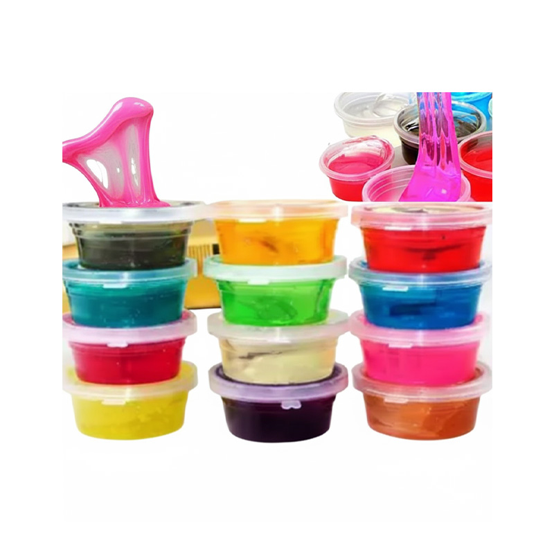 Picture of 12 Pieces Kids Crystal Clay Slime Toys, Children Educational Creative Handmade DIY Toys