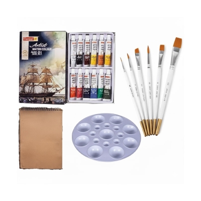Picture of Artist Color Set Combo Acrylic Color Soft Pastel Watercolor set (Free 1pc Brush)