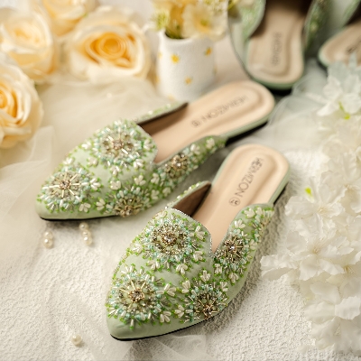 Picture of Hermizon Jionni Flat Half Shoe For Women - Pastel