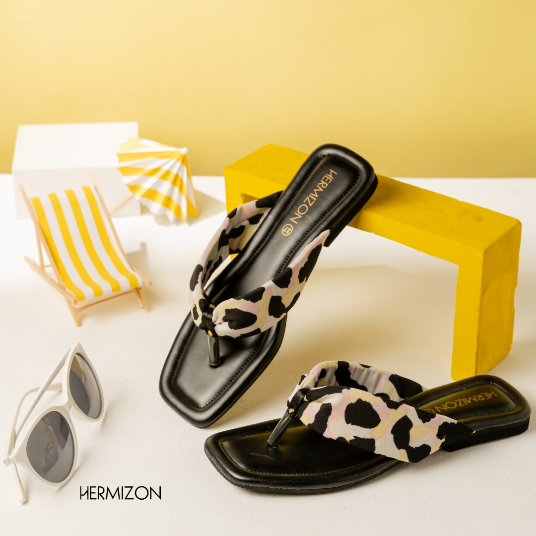 Picture of Hermizon Mirabelle Black Summer Women's Sandals/Slippers/Flats/Slip Ons