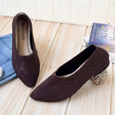 Picture of Hermizon Sujie Chocolate Flyknit Soft Pump Shoe For Women