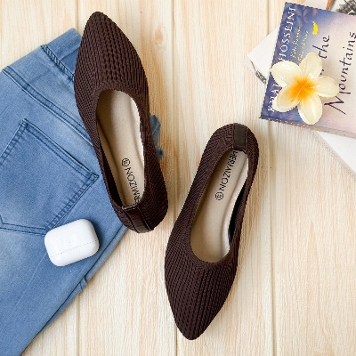 Picture of Hermizon Sujie Chocolate Flyknit Soft Pump Shoe For Women