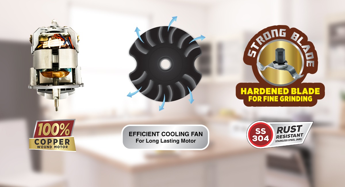 Picture of Panasonic 1500 Watt Mixer Grinder  3 in 1 Marbel Silver (MX-AV325)