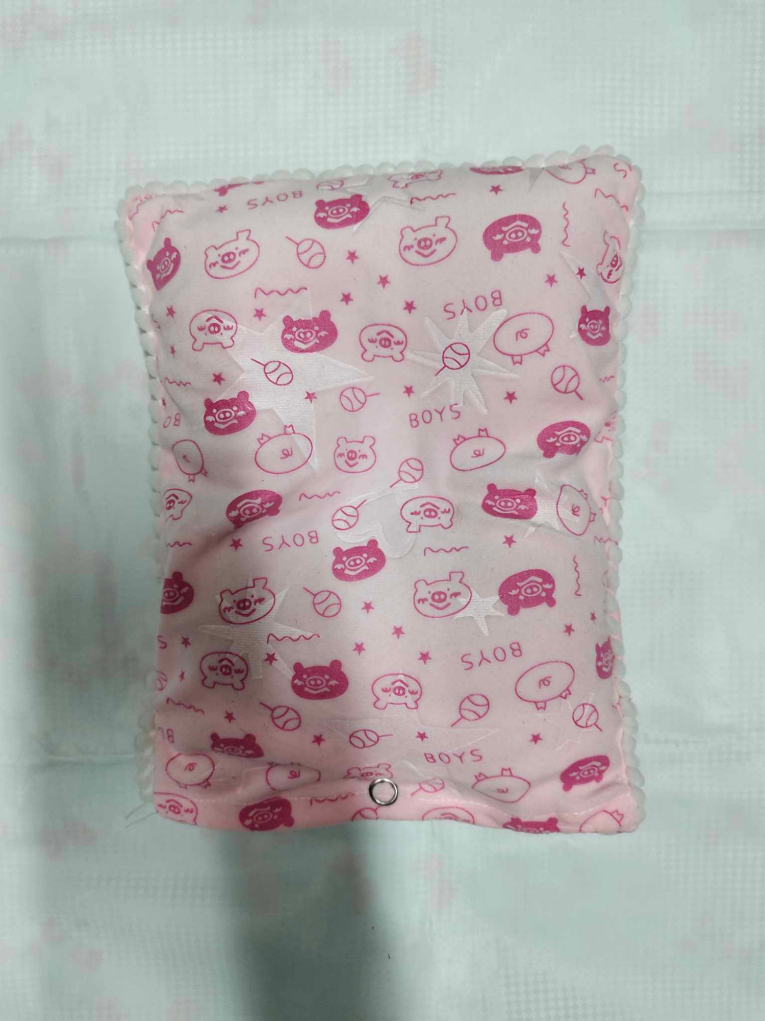 Picture of  Mustard pillow for newborns baby with velvet material covers