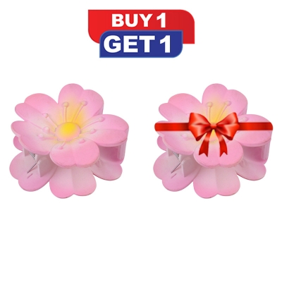 Picture of Hair Claw Clips Pink Flower Hair Clips Large Flower Clips for Thick Hair (Buy 1 Get 1 Free)