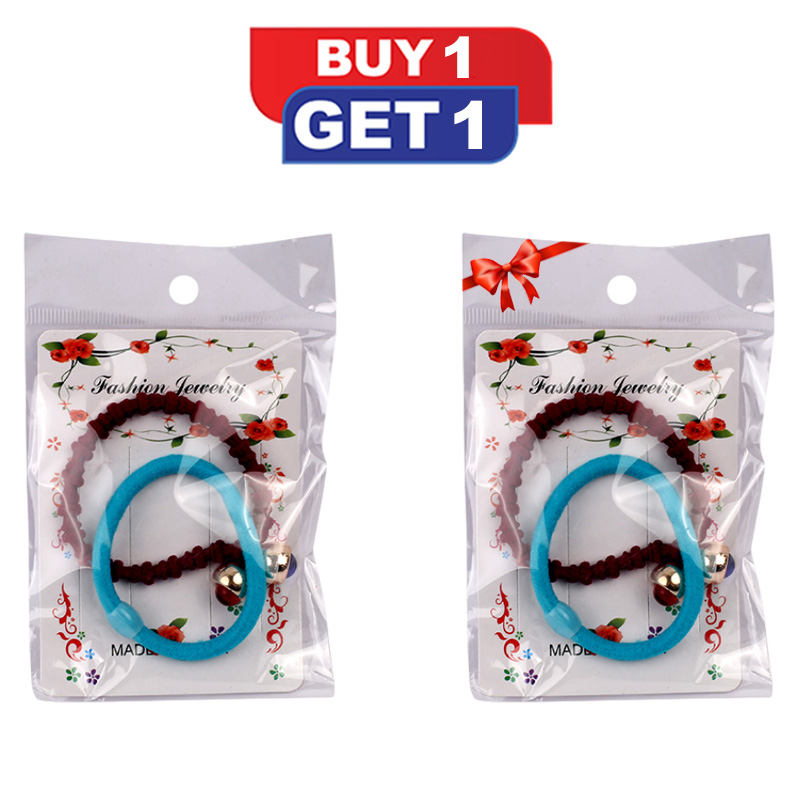 Picture of Elastic rubber bands for hair Maroon and Blue (Buy 1 Get 1 Free)
