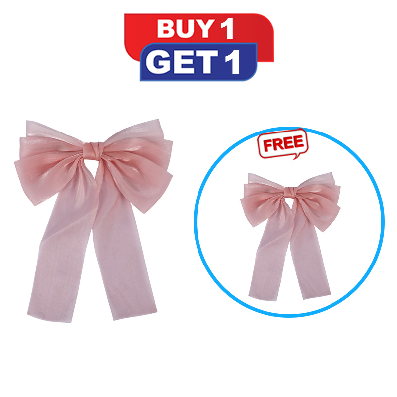 Picture of Bow Ribbon Spring Hair Clip For Girls (Buy 1 Get 1 Free)