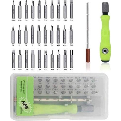 Picture of 32 in 1 Multi-Purpose Screwdriver Kit - Green and Silver